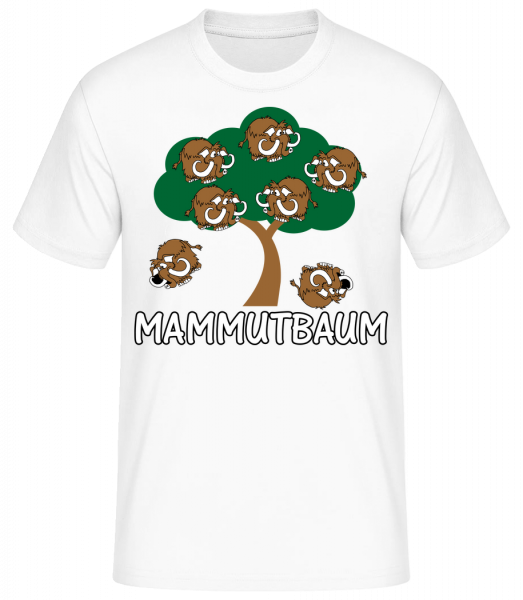 Mammutbaum - Männer Basic T-Shirt - Weiß - Vorn