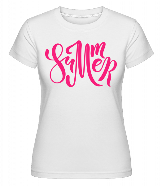 Pink Summer Sign -  T-shirt Shirtinator femme - Blanc - Devant