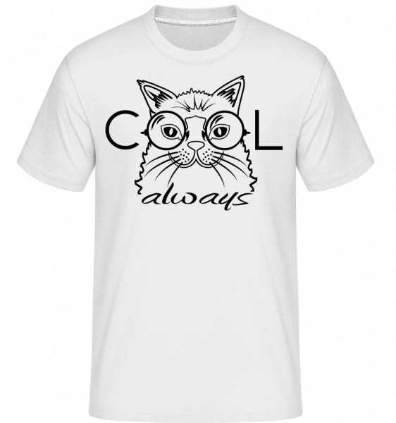 Cool Cat Always -  T-Shirt Shirtinator homme - Blanc - Devant