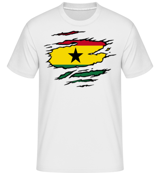 Drapeau mûré Ghana -  T-Shirt Shirtinator homme - Blanc - Devant