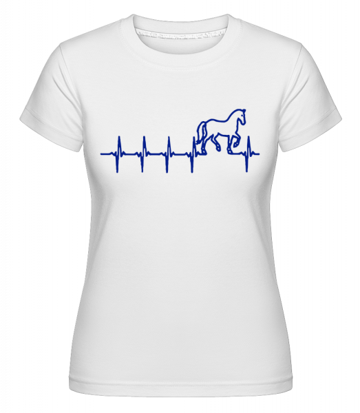 Pulsation Cheval -  T-shirt Shirtinator femme - Blanc - Devant