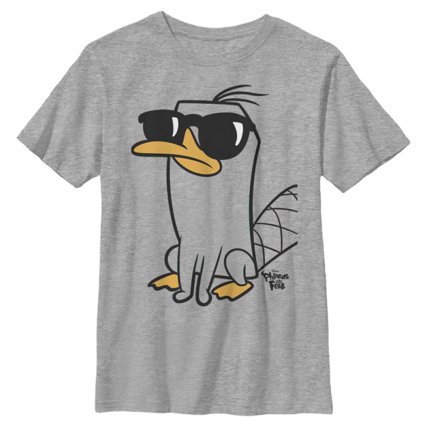 Disney Classics - Phinéas et Ferb - Perry Cool - Enfant T-shirt - Gris chiné - Devant