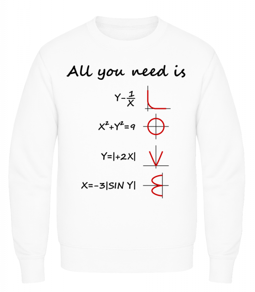 All You Need Is Love - Männer Pullover AWDis - Weiß - Vorn