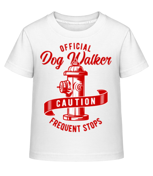 Official Dog Walker - Kinder Shirtinator T-Shirt - Weiß - Vorne