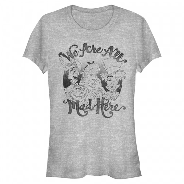 Disney - Alice im Wunderland - Skupina All Mad Here - Frauen T-Shirt - Grau meliert - Vorne