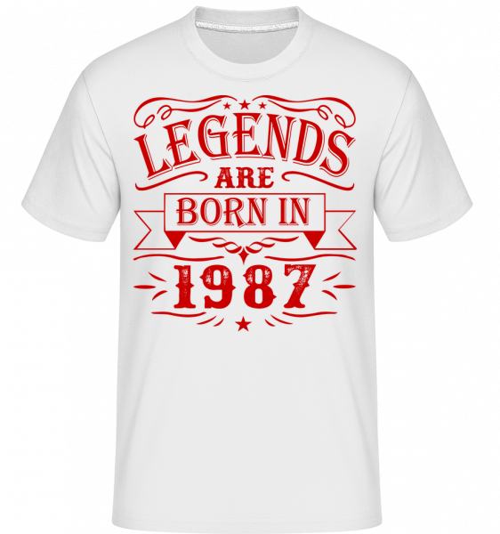 Legends Are Born In 1987 - Shirtinator Männer T-Shirt - Weiß - Vorn