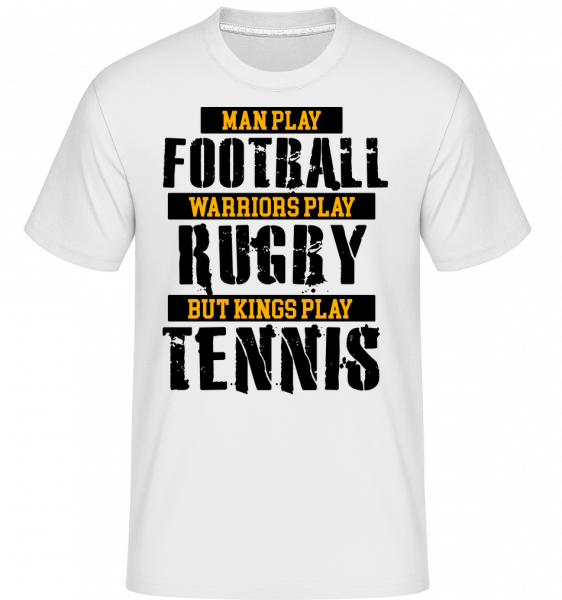 Kings Play Tennis - Shirtinator Männer T-Shirt - Weiß - Vorn