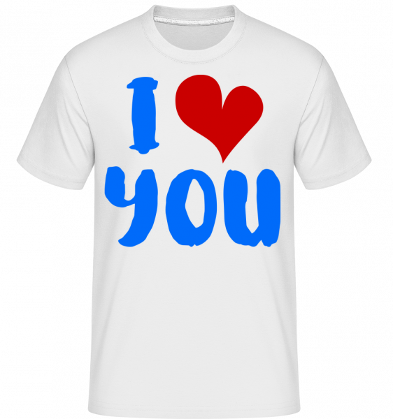 I Love You - Shirtinator Männer T-Shirt - Weiß - Vorn
