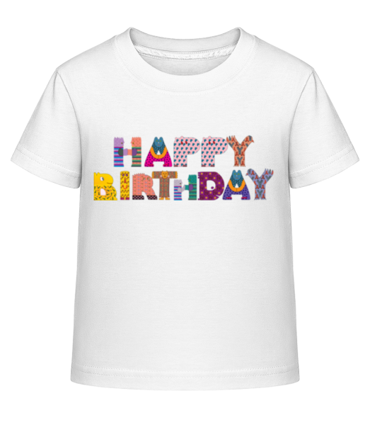 Lettres Joyeux Anniversaire - T-shirt shirtinator Enfant - Blanc - Devant