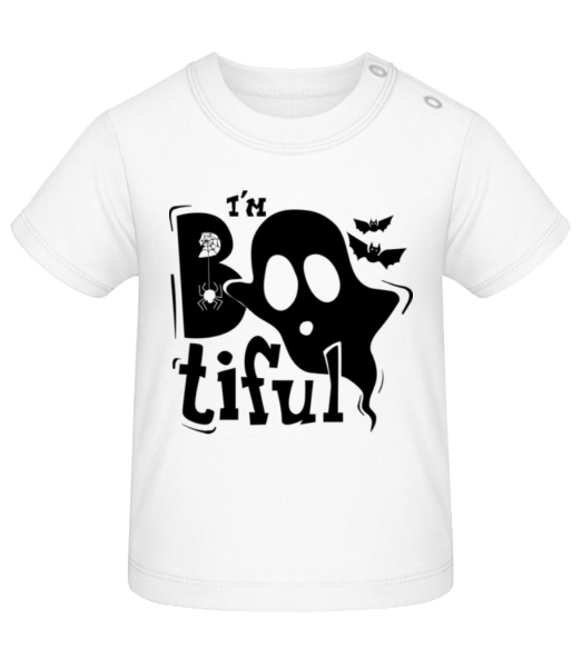 I'm Bootiful Halloween - Baby T-Shirt - Weiß - Vorne