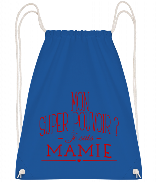 Super Pouvoir Mamie - Sac à dos Drawstring - Bleu royal - Devant