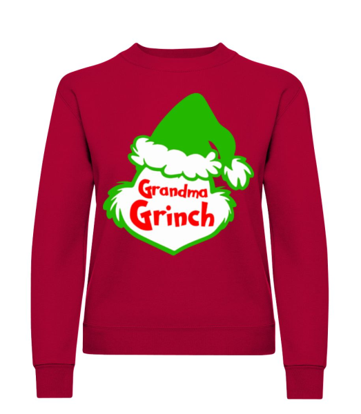 Grandma Grinch - Sweatshirt Femme - Rouge - Devant