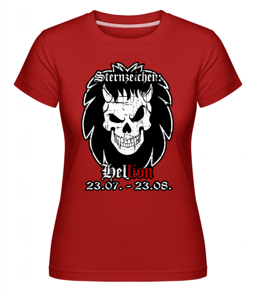 Metal Sternzeichen Hellion - Shirtinator Frauen T-Shirt - Rot - Vorn