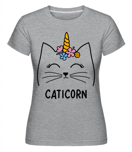 Caticorn -  T-shirt Shirtinator femme - Gris bruyère - Devant