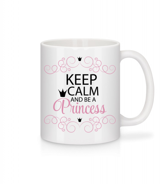 Keep Calm And Be A Princess - Mug en céramique blanc - Blanc - Devant