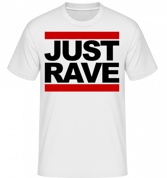 Just Rave Logo -  T-Shirt Shirtinator homme - Blanc - Devant