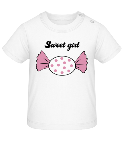 Sweet Girl - Bonbon - T-shirt Bébé - Blanc - Devant