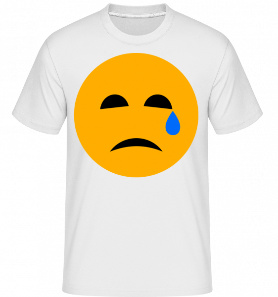 Crying Smiley - Shirtinator Männer T-Shirt - Weiß - Vorn