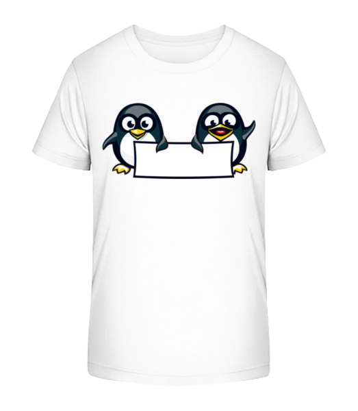 Cute Penguins Sign - T-shirt bio Enfant Stanley Stella - Blanc - Devant