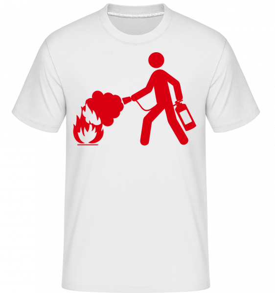 Firefighter Sign -  T-Shirt Shirtinator homme - Blanc - Devant