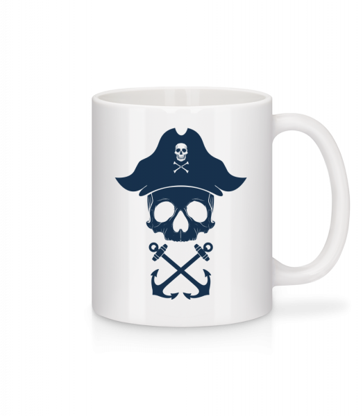 Crâne De Pirate - Mug en céramique blanc - Blanc - Devant