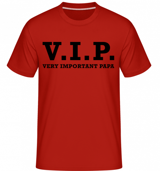 VIP PAPA - Shirtinator Männer T-Shirt - Rot - Vorn