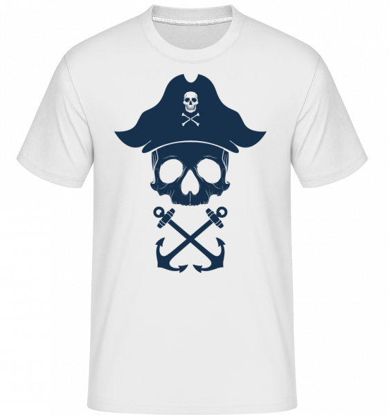 Piraten Totenkopf - Shirtinator Männer T-Shirt - Weiß - Vorn