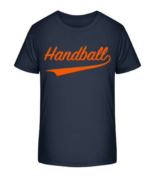 Handball Schriftzug - Kinder Bio T-Shirt Stanley Stella - Marine - Vorne