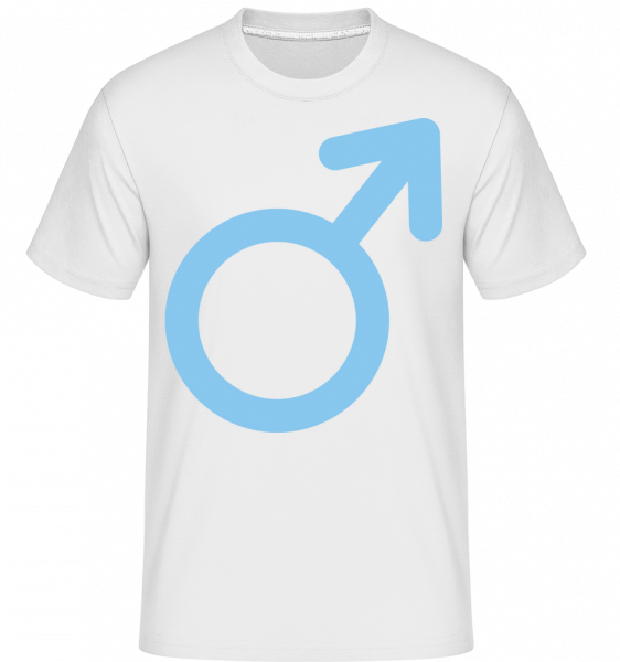 Man Icon Blue - Shirtinator Männer T-Shirt - Weiß - Vorn