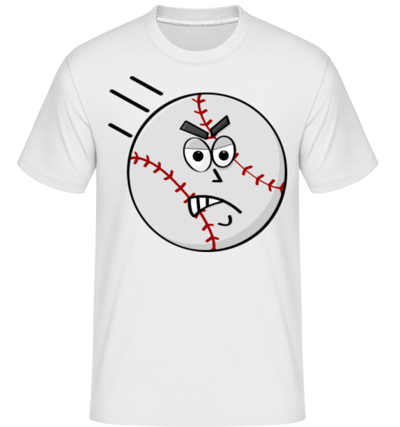 Baseball Smiley - Shirtinator Männer T-Shirt - Weiß - Vorne