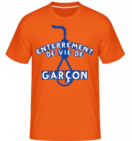 Enterrement De Vie De Garçon -  T-Shirt Shirtinator homme - Orange - Devant