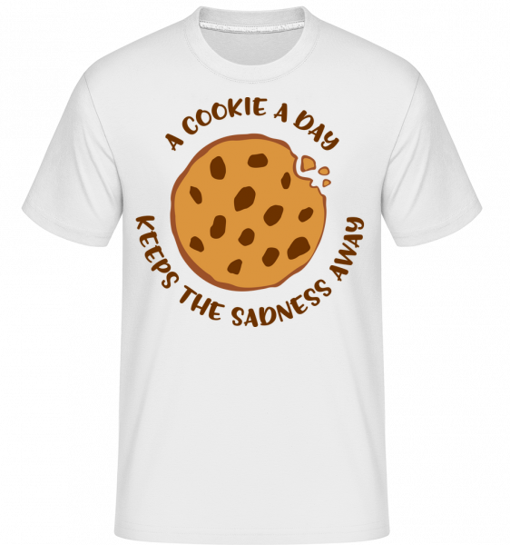 A Cookie A Day - Shirtinator Männer T-Shirt - Weiß - Vorn
