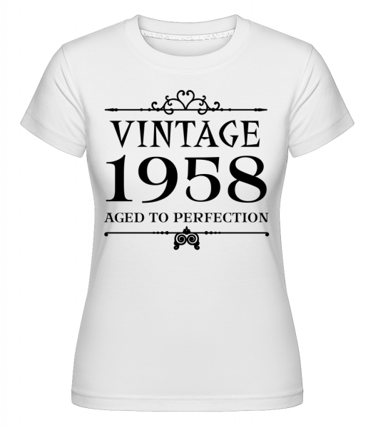 Vintage 1958 Perfection -  T-shirt Shirtinator femme - Blanc - Devant