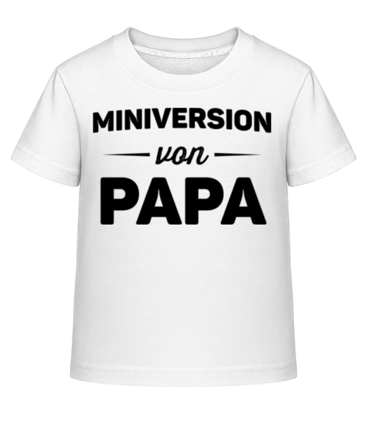 Miniversion Von Papa - Kinder Shirtinator T-Shirt - Weiß - Vorne