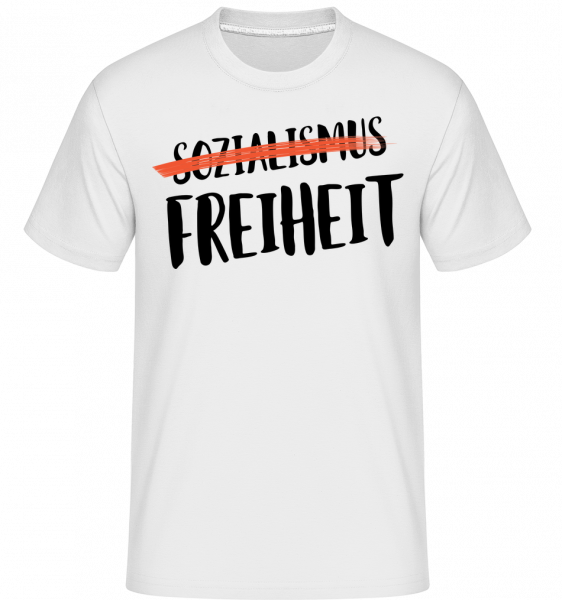 Sozialismus Freiheit - Shirtinator Männer T-Shirt - Weiß - Vorn