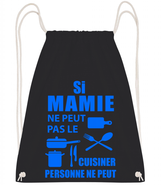 Mamie Sais Tout Cuisiner - Sac à dos Drawstring - Noir - Devant