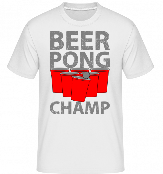 Beer Pong Champ - Shirtinator Männer T-Shirt - Weiß - Vorn