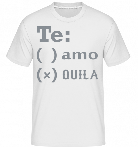 Te Amo Tequila - Shirtinator Männer T-Shirt - Weiß - Vorn