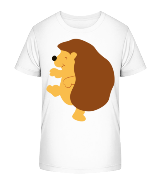 Kinder Comic - Igel - Kinder Bio T-Shirt Stanley Stella - Weiß - Vorne