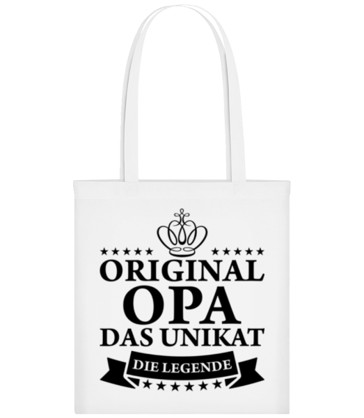 Opa Das Unikat Die Legende - Stofftasche - Weiß - Vorne