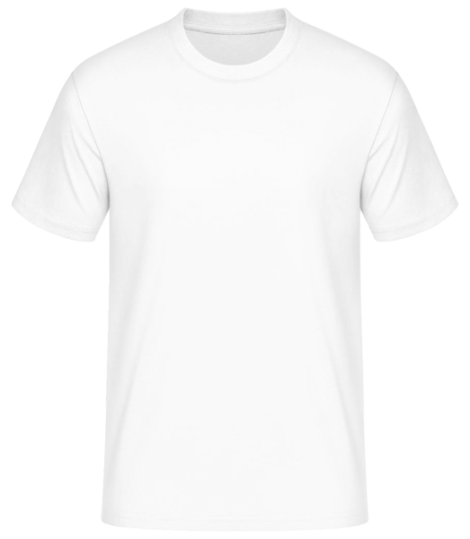 Männer Basic T-Shirt - Weiß - Vorne