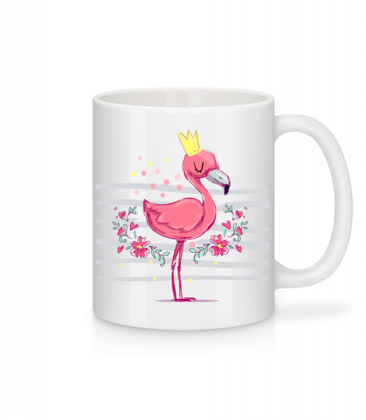 Royal Flamingo - Mug en céramique blanc - Blanc - Devant