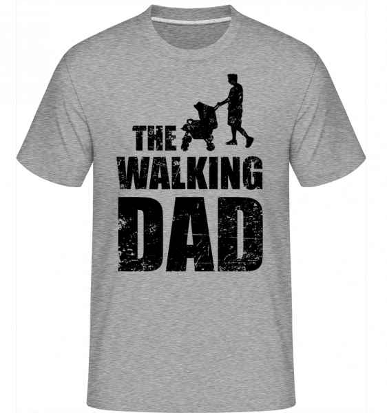 The Walking Dad - Shirtinator Männer T-Shirt - Grau meliert - Vorn