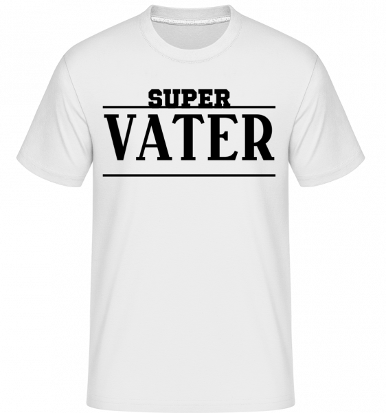 Super Vater - Shirtinator Männer T-Shirt - Weiß - Vorn