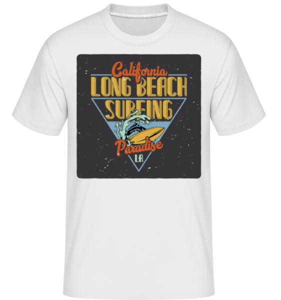 Long Beach Surfing -  T-Shirt Shirtinator homme - Blanc - Devant