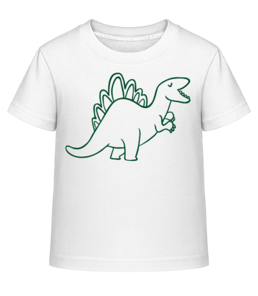 Dinosaur Kids Green - Kinder Shirtinator T-Shirt - Weiß - Vorne