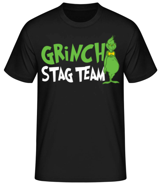Grinch Stag Team - T-shirt standard Homme - Noir - Devant