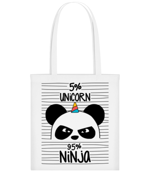 5% Unicorn 95% Ninja - Tote Bag - Blanc - Devant