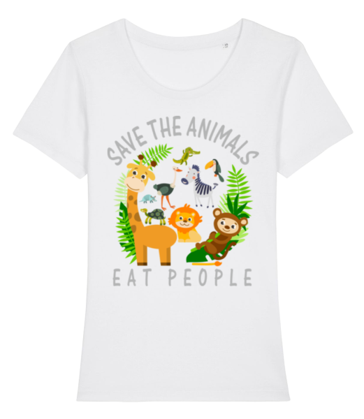 Save The Animals - Frauen Bio T-Shirt Stanley Stella - Weiß - Vorne