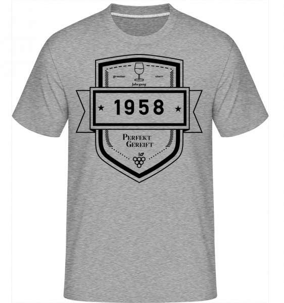 Perfekt Gereift 1958 - Shirtinator Männer T-Shirt - Grau meliert - Vorn